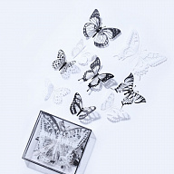 Бабочка 10см микс черная/белая в упаковке 32шт